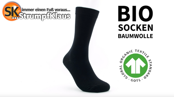 Video: Bio Socken schwarz