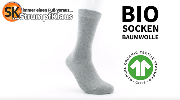 Video: Bio Socken grau