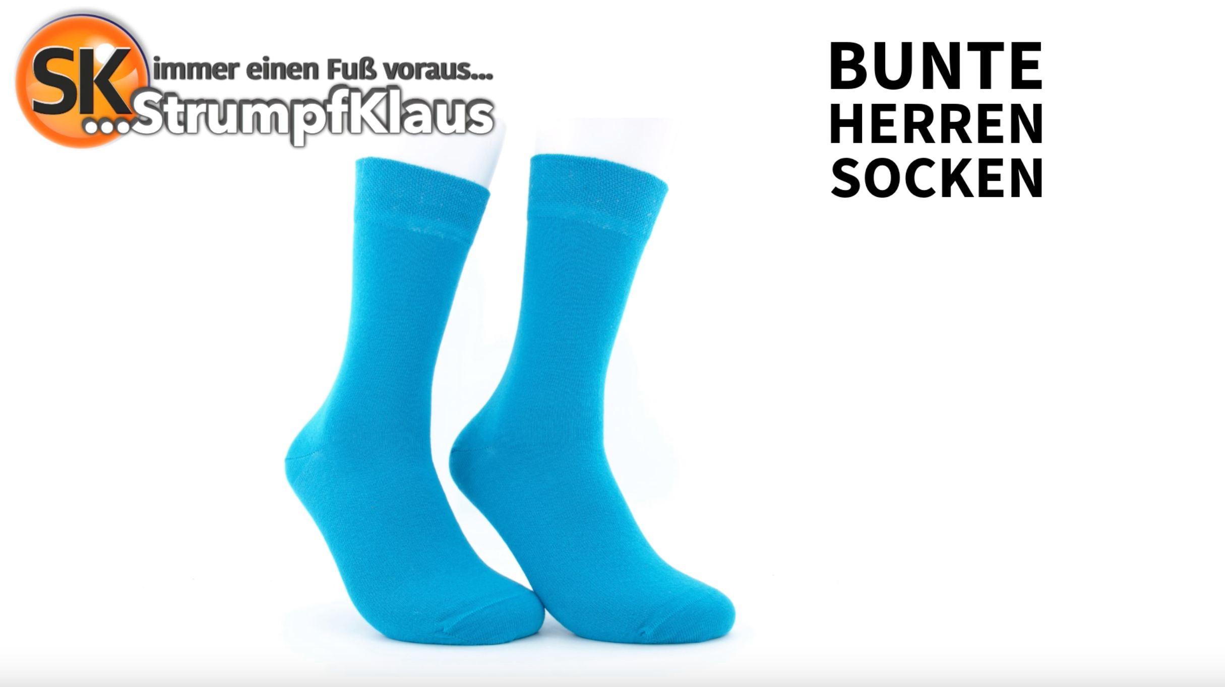 Video: Bunte Herrensocken türkis