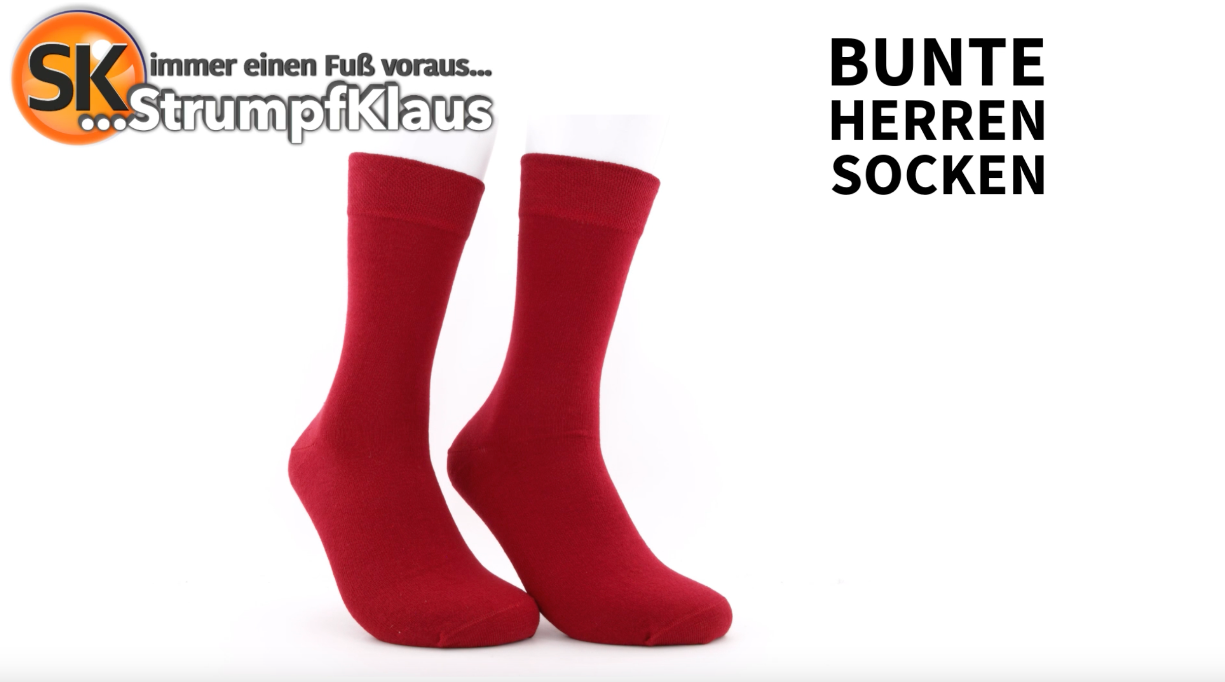 Video: Bunte Herrensocken dunkelrot