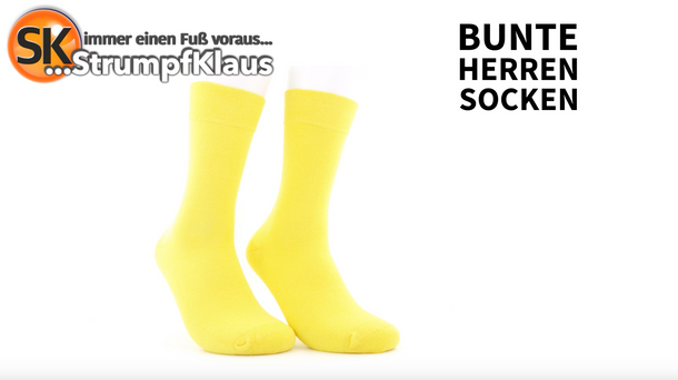 Video: Bunte Herrensocken gelb
