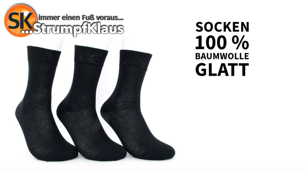 Video: Socken reine Baumwolle glatt