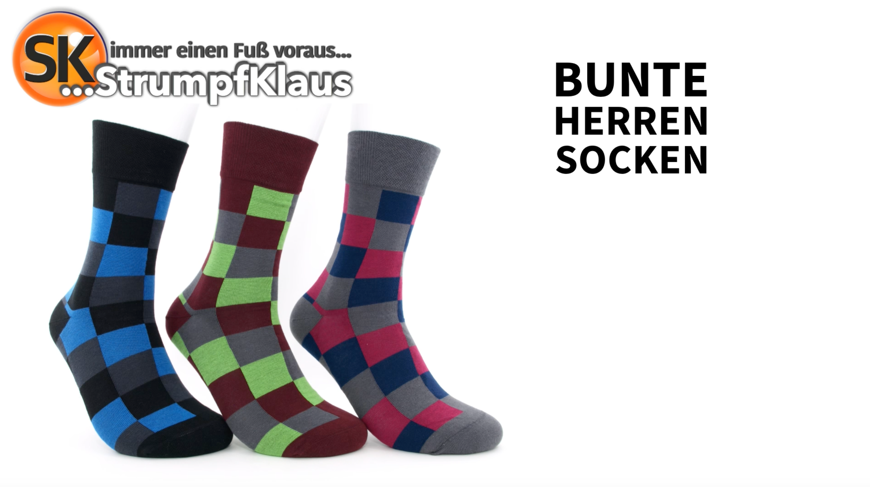 Video: bunte Herrensocken Quadrate