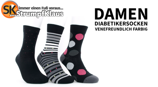 Video: Diabetiker Socken Damen bunt Herbst