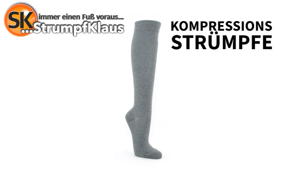 Video: Kompressions Strümpfe grau