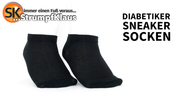 Video: Diabetiker Sneaker Socken schwarz