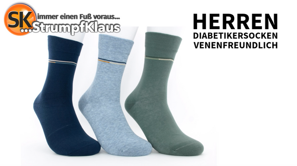 Video: Diabetiker Socken Herren farbig oliv