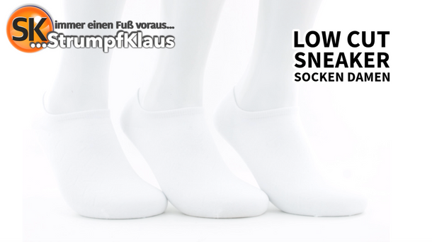 Video: Low Cut Socken Damen weiß