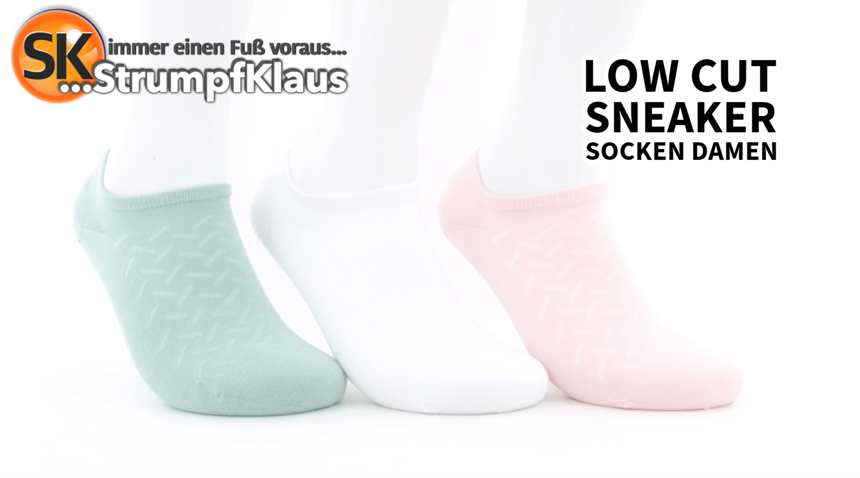 Video: Low Cut Socken Damen hellrose