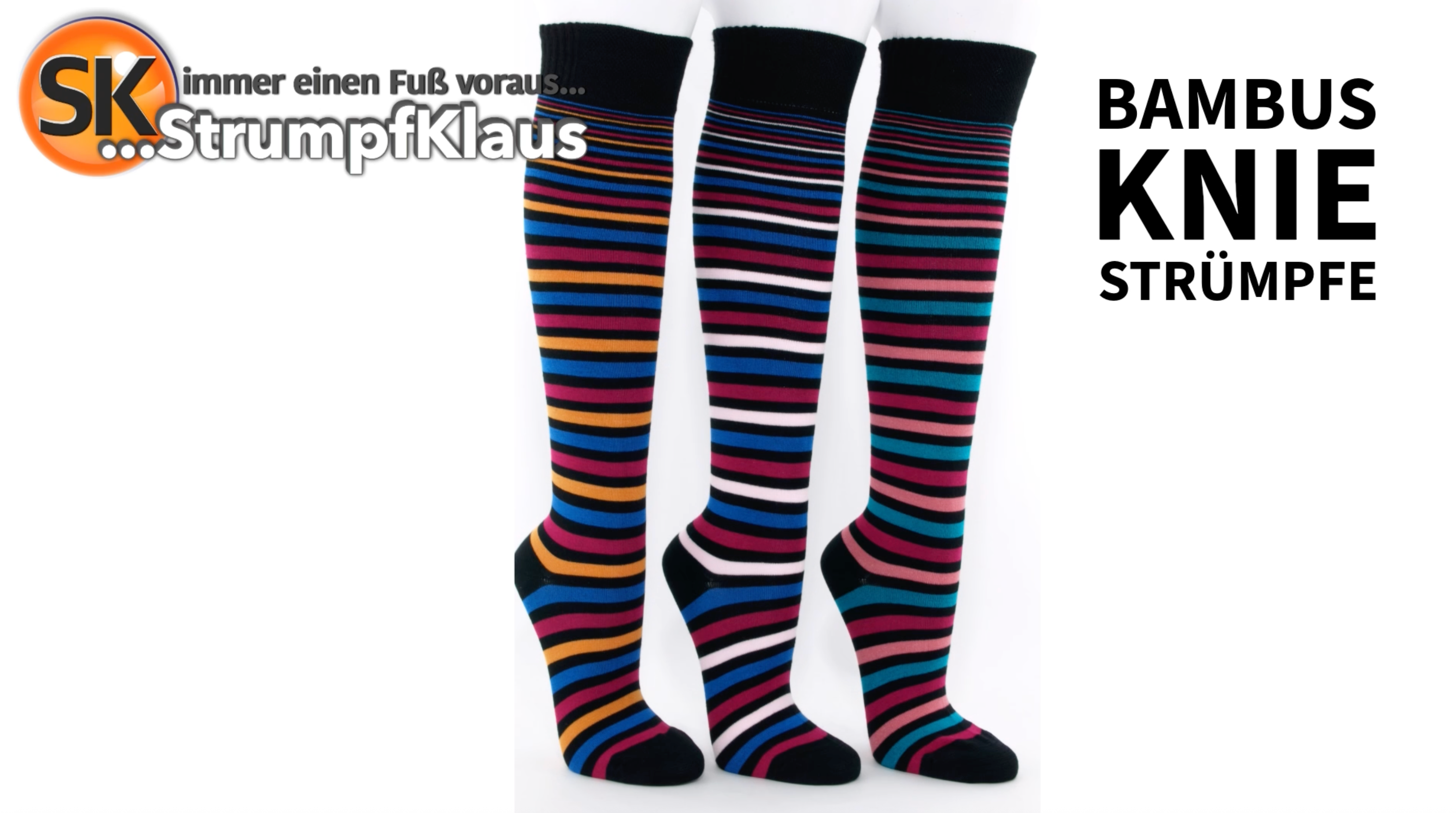Video: Bambus Kniestrümpfe geringelt