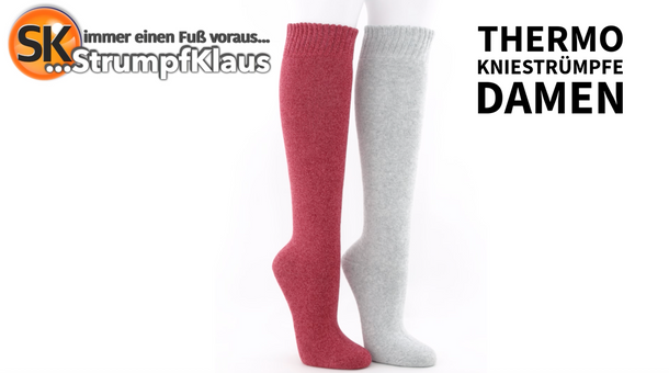 Video: Thermo Kniestrümpfe Damen Malve