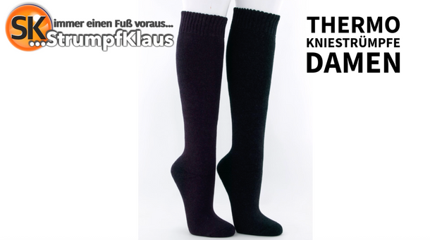 Video: Thermo Kniestrümpfe Damen Aubergine