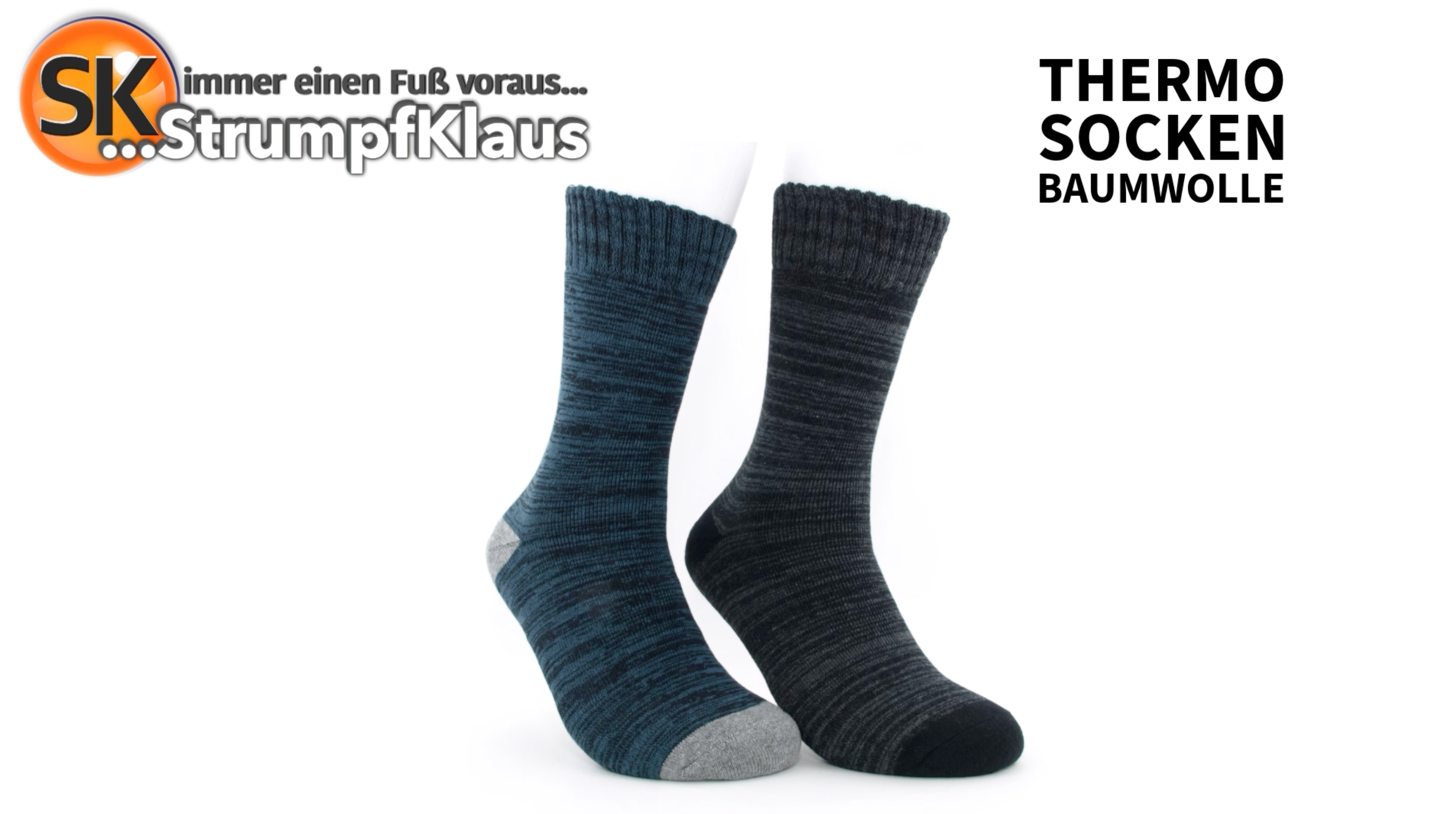 Video: Thermosocken Herren Design petrol