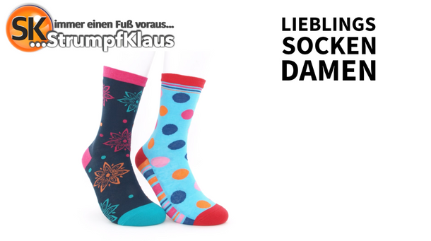 Video: Damensocken bunt Punkte