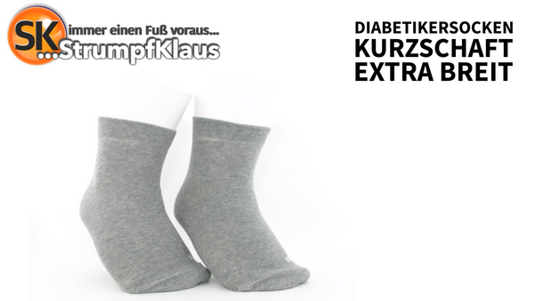 Video: Diabetiker Socken Kurzschaft extra breit silber