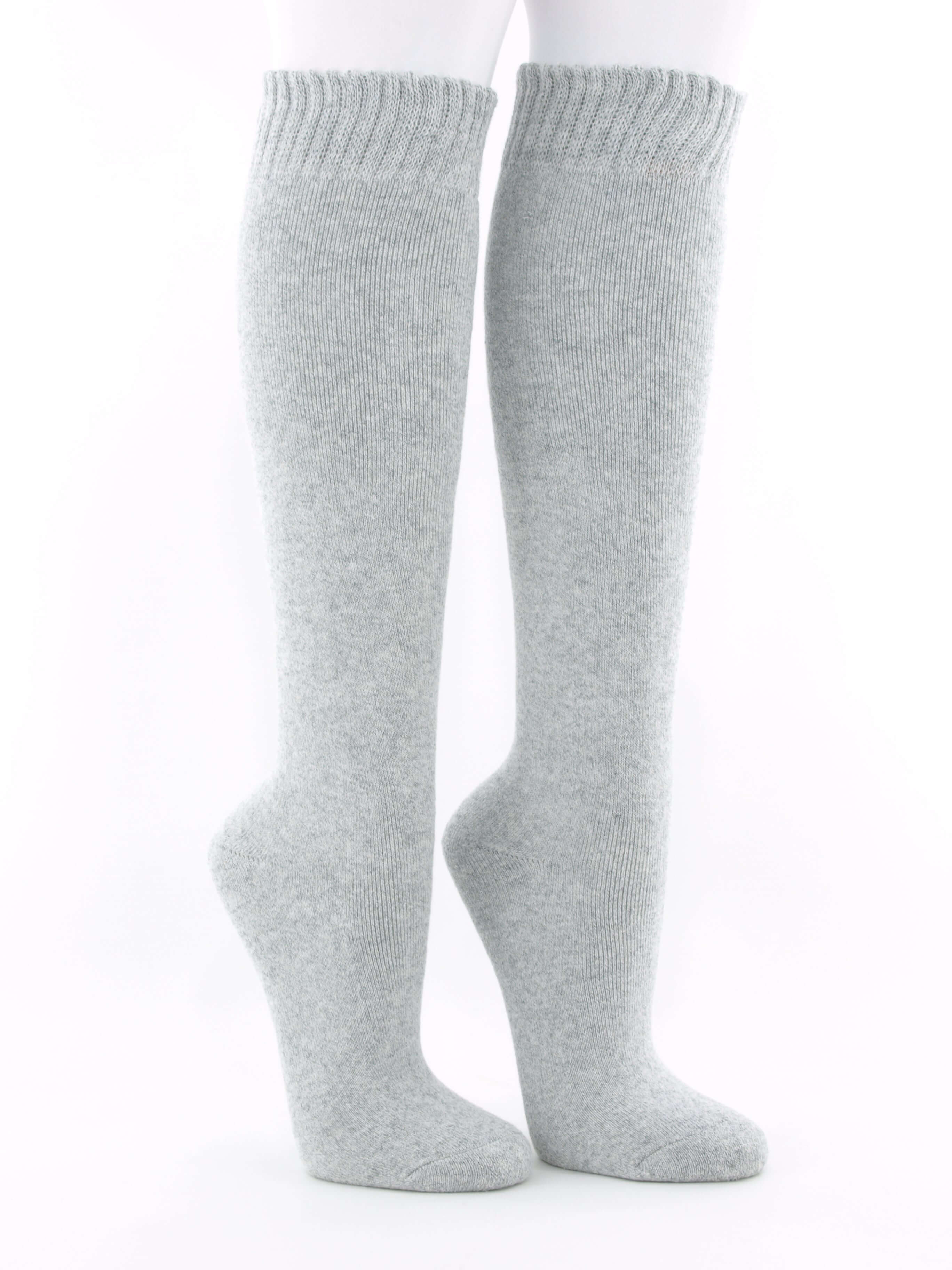 Bild: Thermo Kniestrümpfe Damen grau Vorderansicht