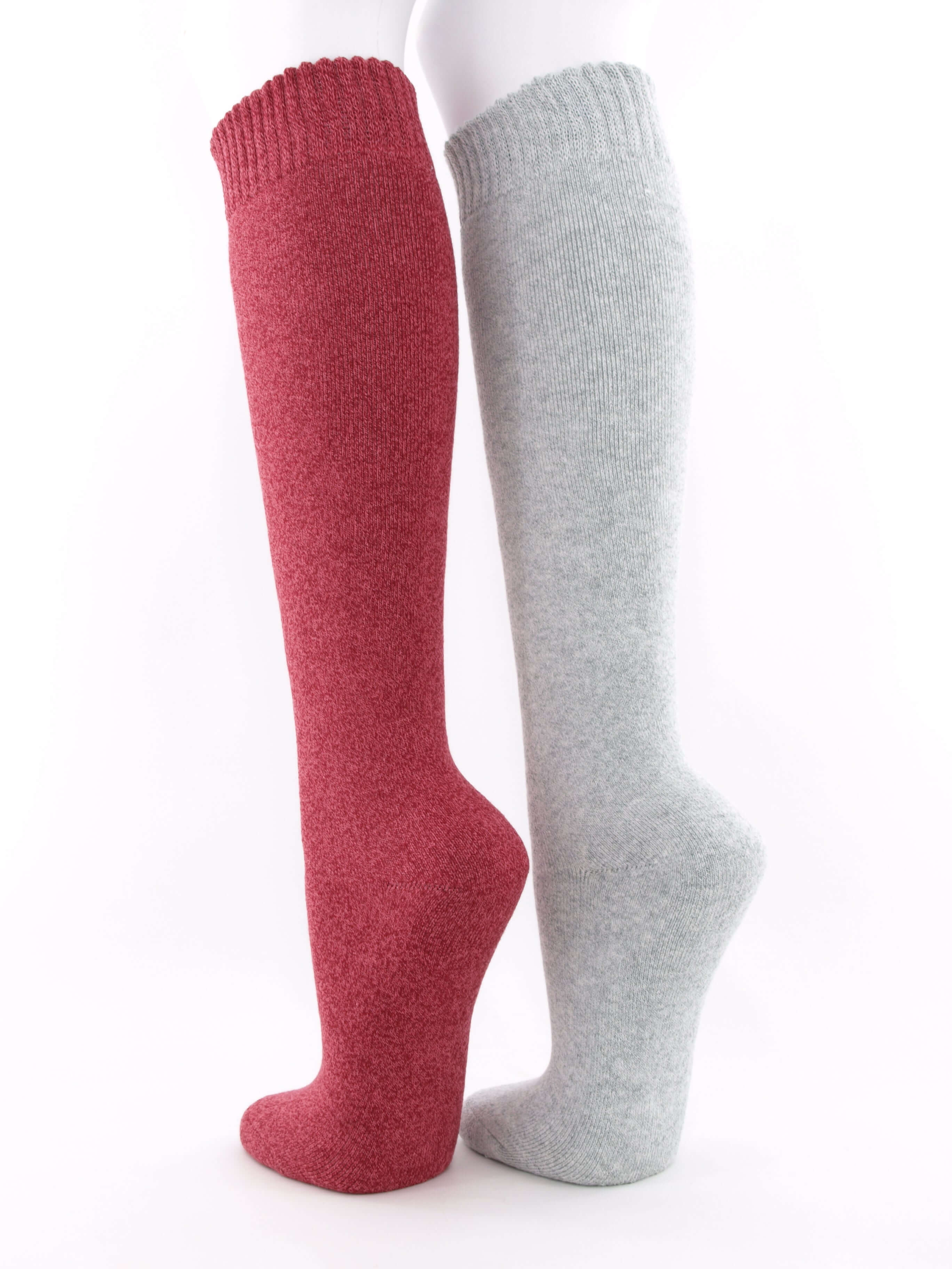 Bild: Thermo Kniestrümpfe Damen Malve Rückansicht