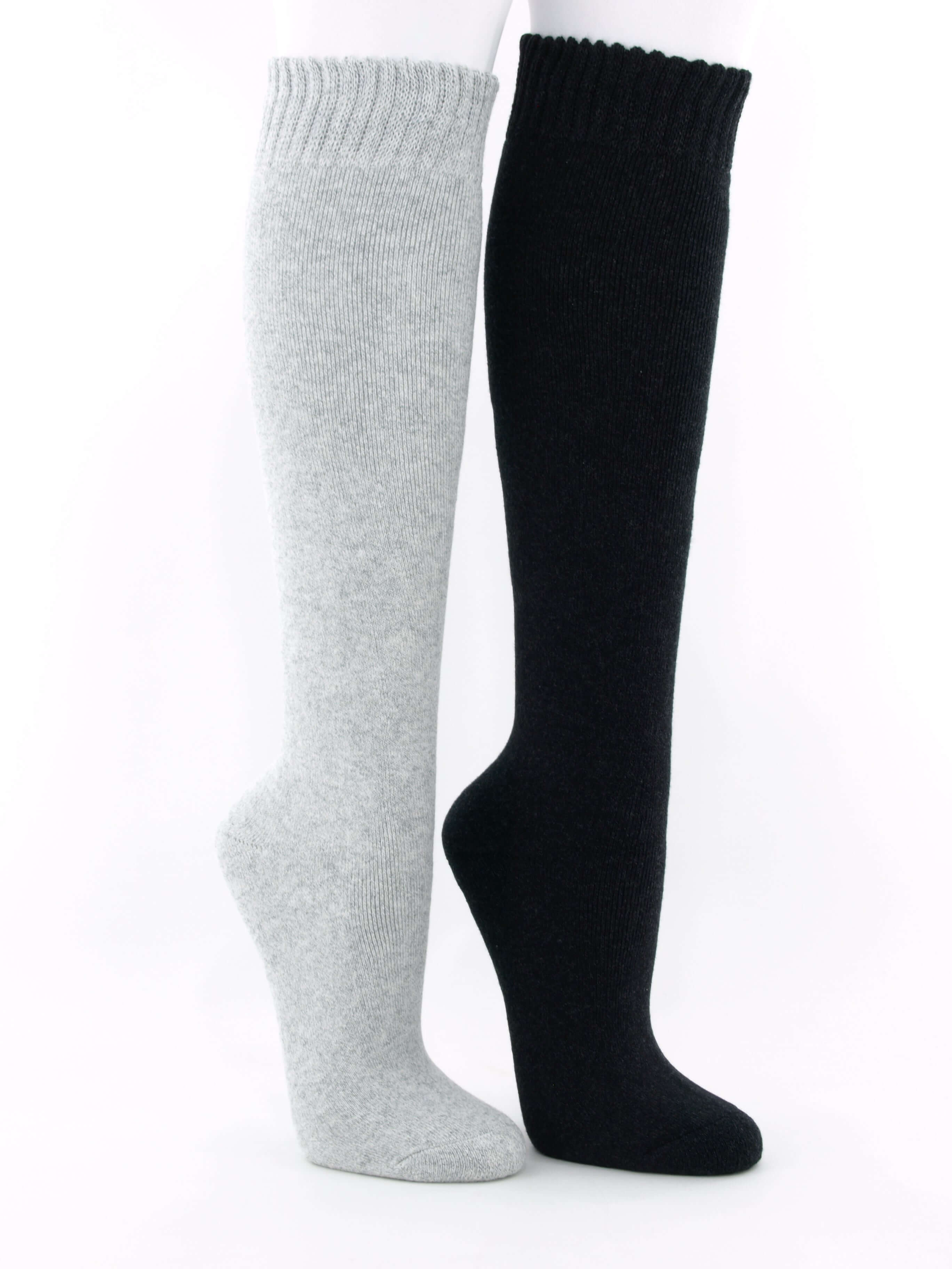 Bild: Thermo Kniestrümpfe Damen anthrazit Vorderansicht