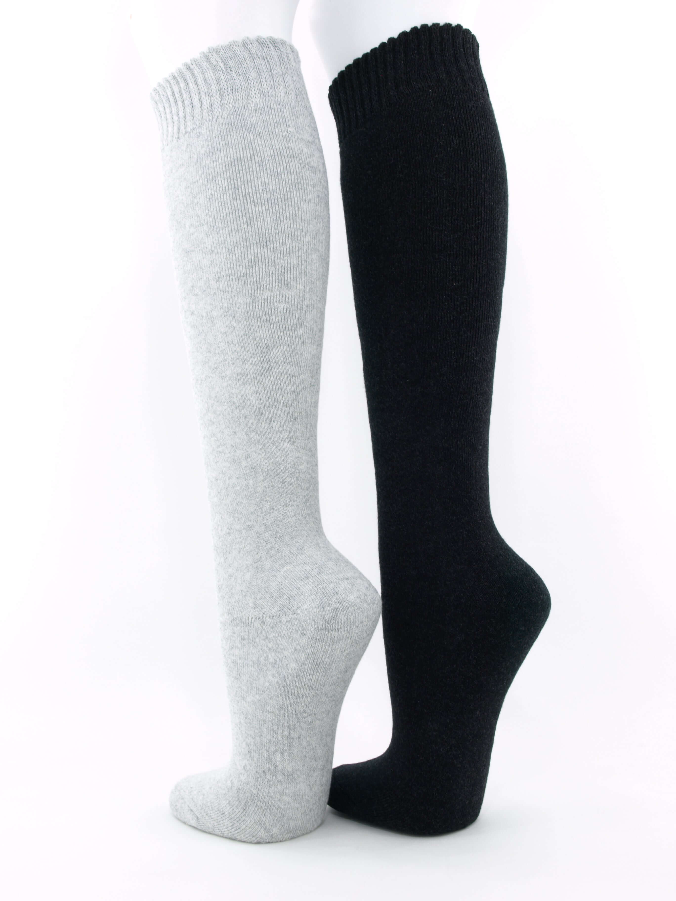 Bild: Thermo Kniestrümpfe Damen anthrazit Rückansicht