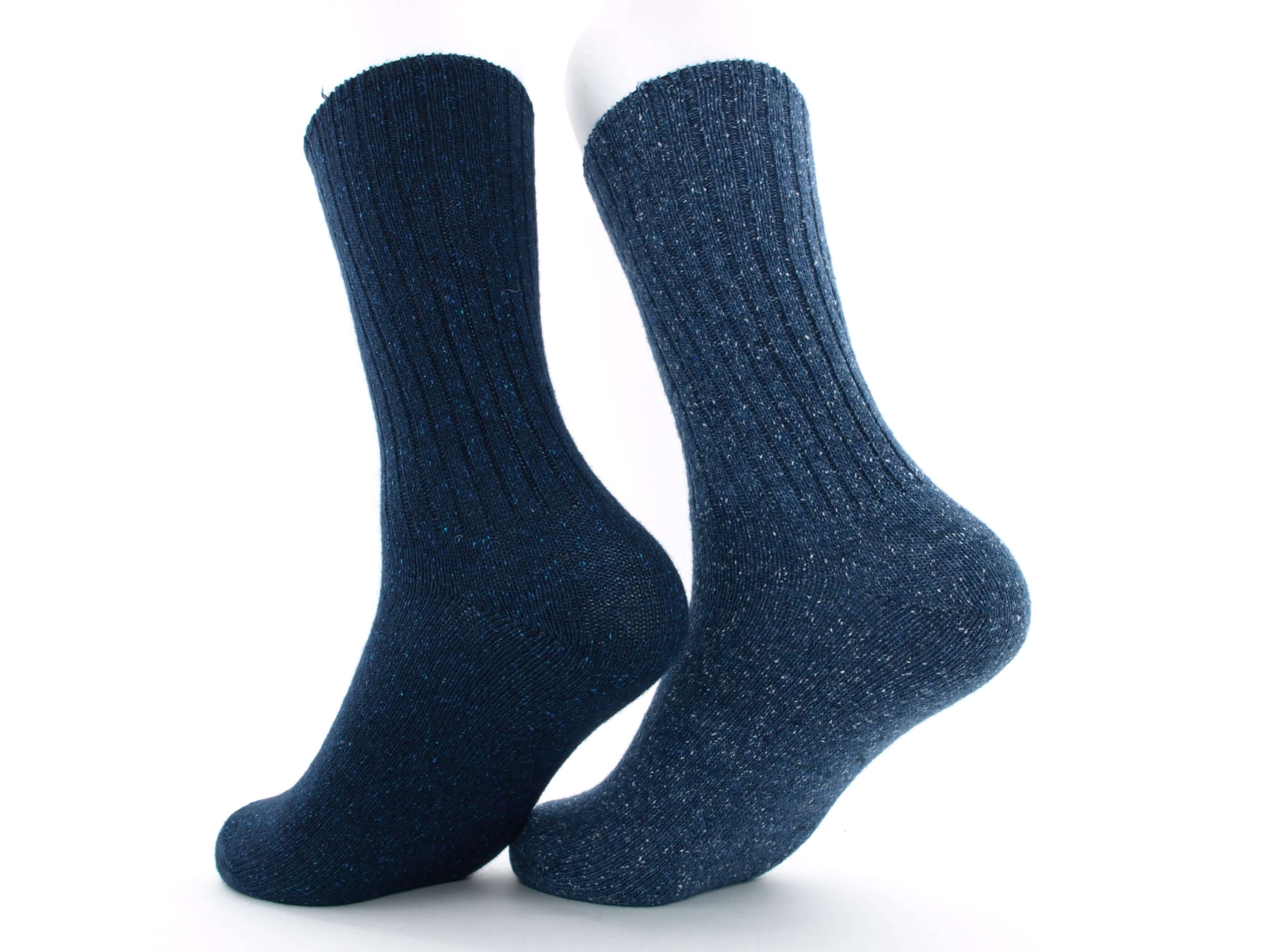 Bild: Wollsocken mit Seide blau 2